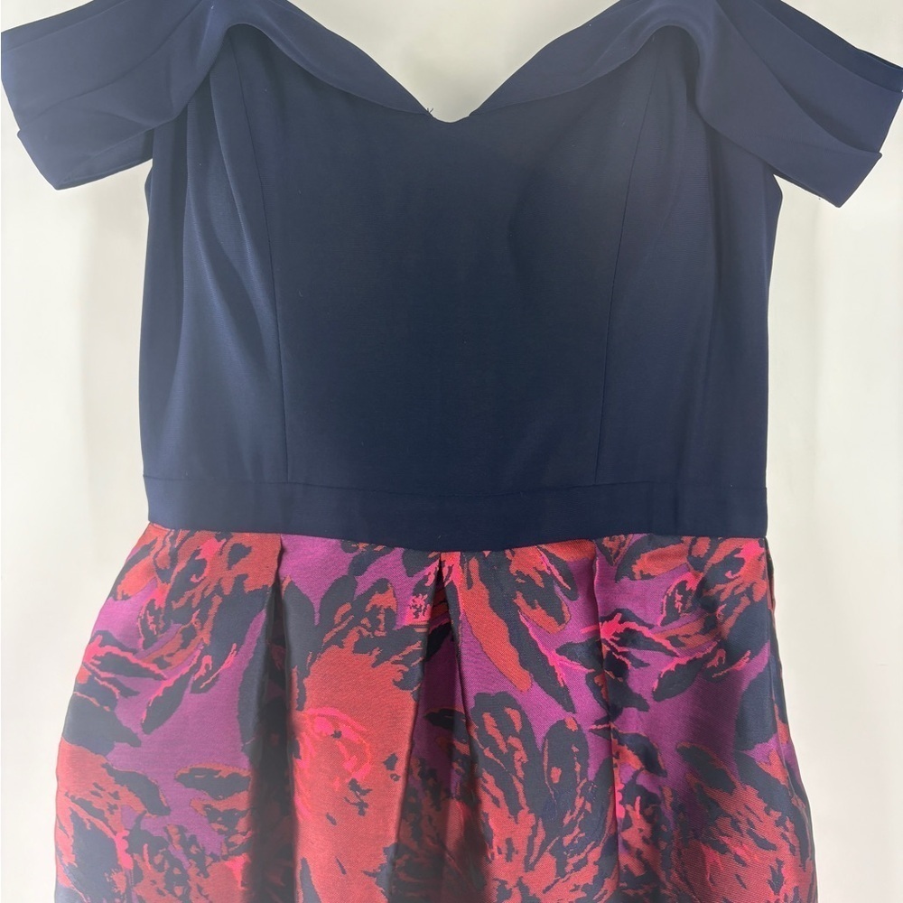 Morgan & Co. Off the Shoulder Jersey Jacquard Party Dress Size 11/12 - Picture 7 of 12